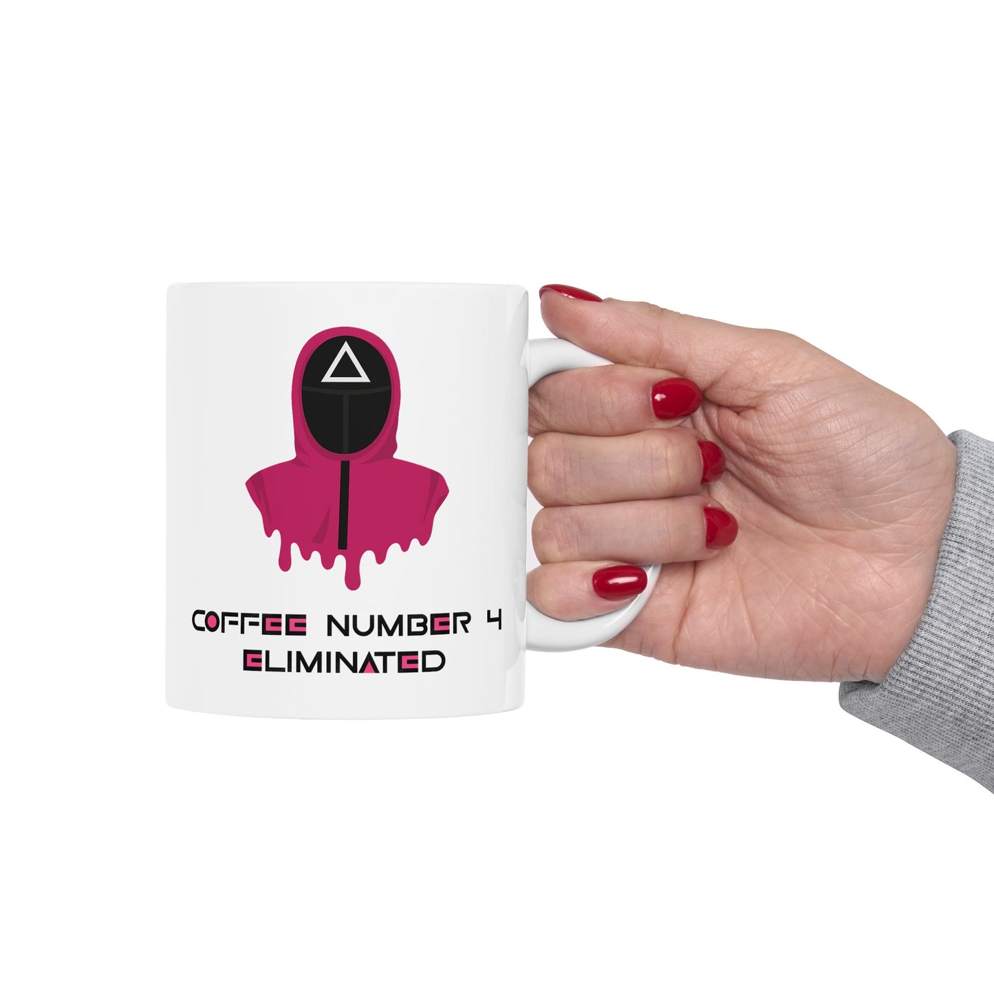 Squid Game Pink Guard Ceramic Mug, (11oz, 15oz)