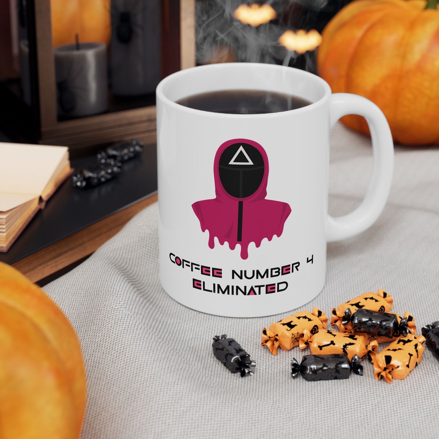 Squid Game Pink Guard Ceramic Mug, (11oz, 15oz)