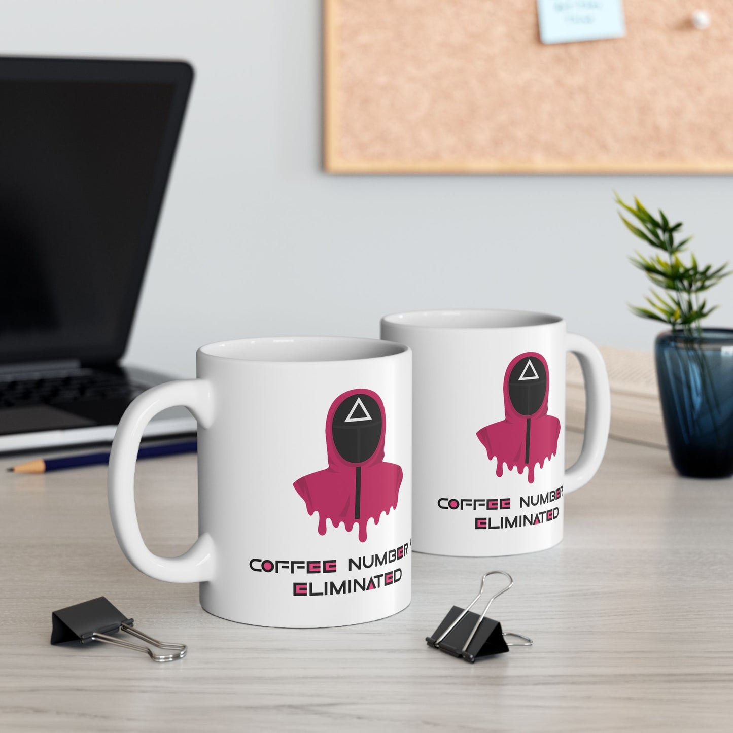 Squid Game Pink Guard Ceramic Mug, (11oz, 15oz)